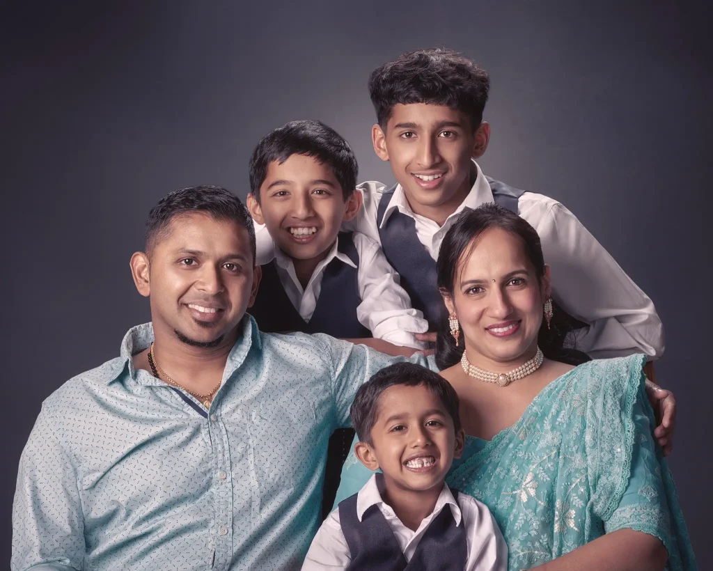 Heartfelt family portrait captured by Pramod Mani Photography in Christchurch
